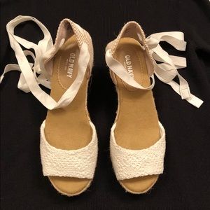 White espadrille sandal
